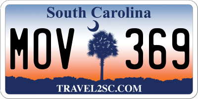 SC license plate MOV369