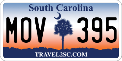 SC license plate MOV395