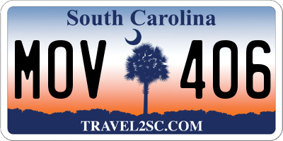 SC license plate MOV406