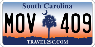 SC license plate MOV409