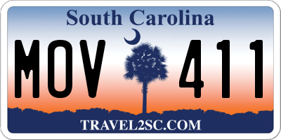 SC license plate MOV411