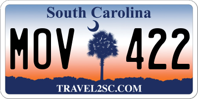 SC license plate MOV422