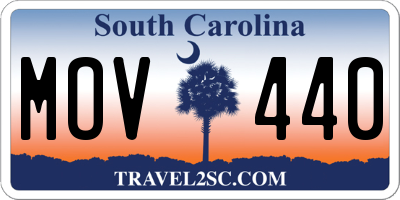 SC license plate MOV440