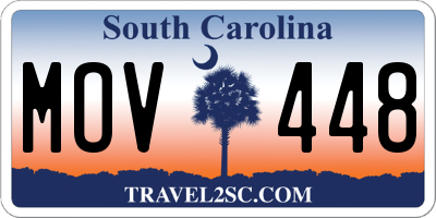 SC license plate MOV448