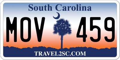 SC license plate MOV459