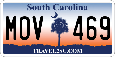 SC license plate MOV469