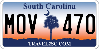 SC license plate MOV470