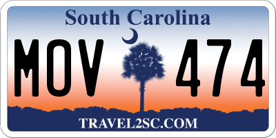 SC license plate MOV474