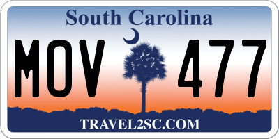 SC license plate MOV477