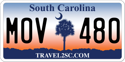 SC license plate MOV480