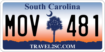SC license plate MOV481