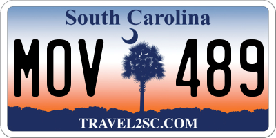 SC license plate MOV489