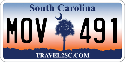 SC license plate MOV491