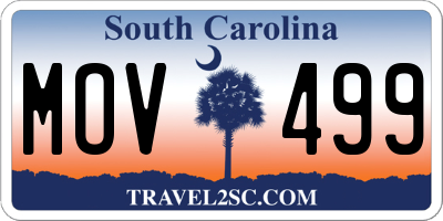 SC license plate MOV499