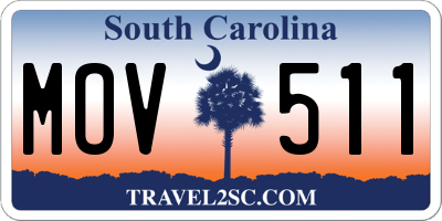 SC license plate MOV511