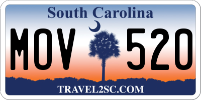 SC license plate MOV520
