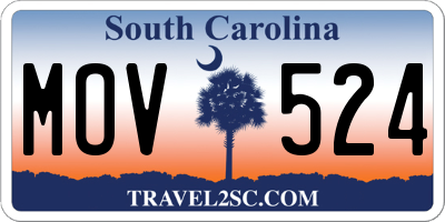 SC license plate MOV524