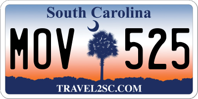 SC license plate MOV525