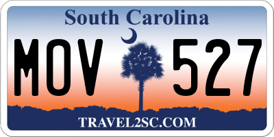 SC license plate MOV527