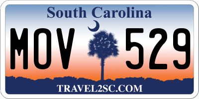 SC license plate MOV529
