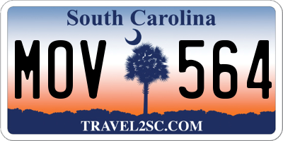 SC license plate MOV564
