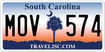 SC license plate MOV574