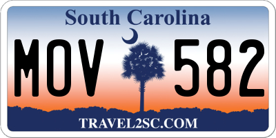 SC license plate MOV582