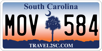 SC license plate MOV584