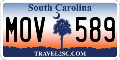 SC license plate MOV589