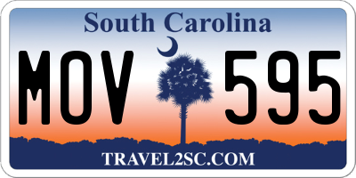 SC license plate MOV595