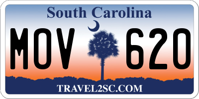 SC license plate MOV620