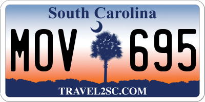SC license plate MOV695