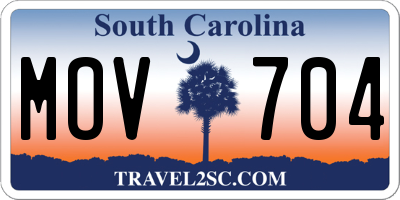 SC license plate MOV704