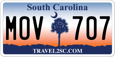 SC license plate MOV707