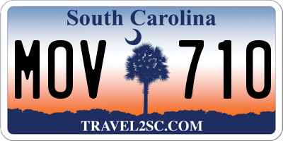 SC license plate MOV710