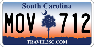 SC license plate MOV712