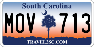 SC license plate MOV713