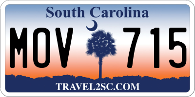SC license plate MOV715