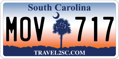 SC license plate MOV717