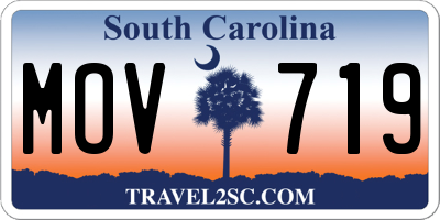 SC license plate MOV719