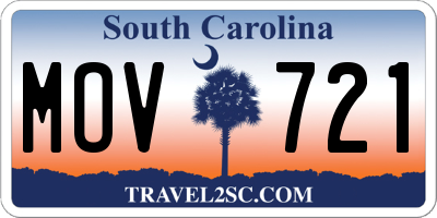 SC license plate MOV721