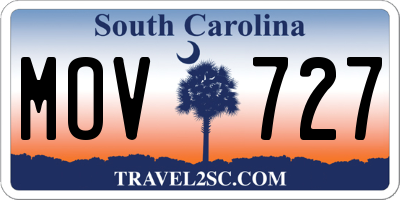 SC license plate MOV727