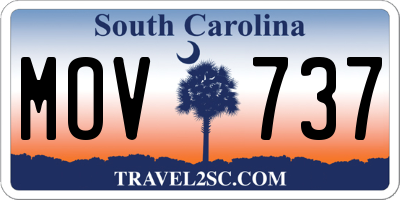 SC license plate MOV737