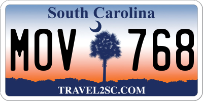 SC license plate MOV768