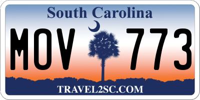 SC license plate MOV773