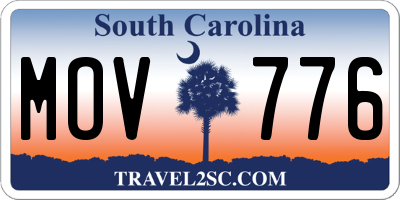 SC license plate MOV776