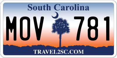 SC license plate MOV781