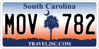 SC license plate MOV782
