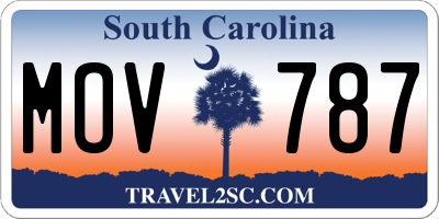 SC license plate MOV787