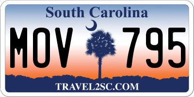 SC license plate MOV795